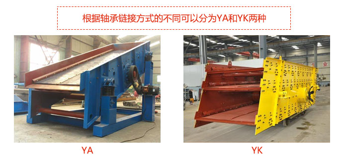 礦用振動篩-圓振動篩根據軸承鏈接方式的不同可以分為YA和YK兩種,型號不同,處理量也不一樣,應用行業(yè)也不同,篩網方式可做成編織網、聚胺酯網、沖孔網、篦條網等。