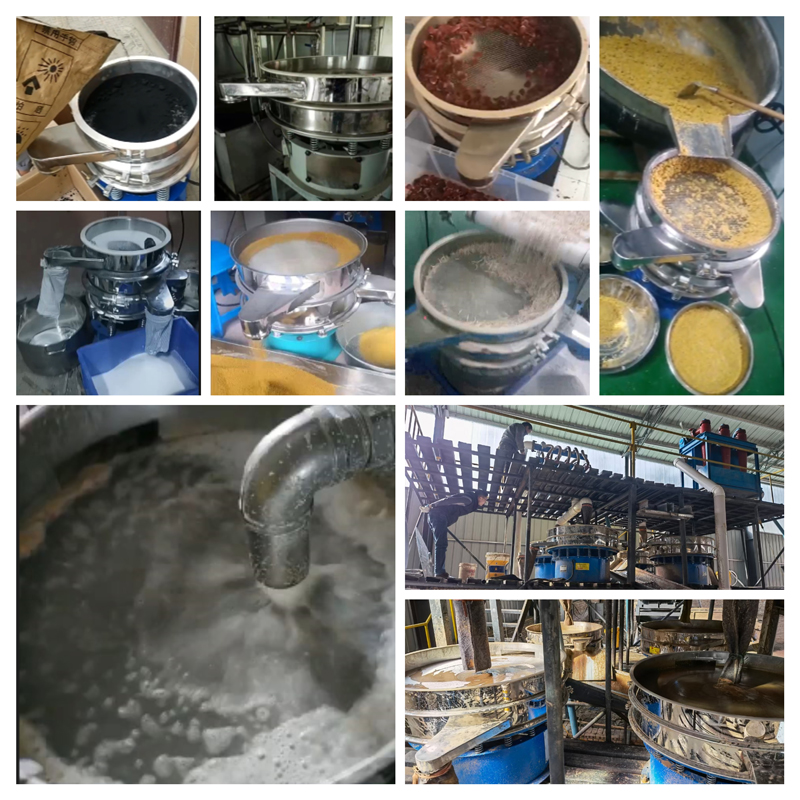 圓形振動篩適用行業(yè)：食品，陶瓷，醫(yī)藥，冶金，化工等行業(yè)。