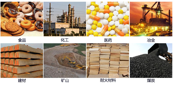 DH-800振動篩適用的行業(yè)：食品，化工，醫(yī)藥，冶金，建材，礦山，耐火材料，煤炭。