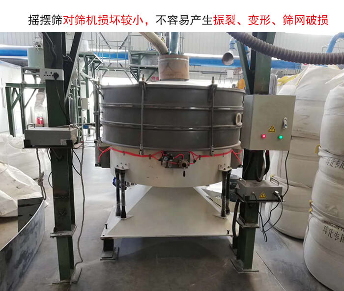 搖擺篩沒有振動(dòng)力借助的主要是篩箱搖晃，所以磨損較小。